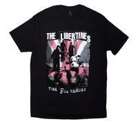 Rock Off officially Licensed Products The Libertines Time for Heroes Flag T Shirt S Black