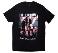 Rock Off officially licensed products The Libertines Time for Heroes Flag T Shirt XL Black