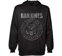Rock Off officially licensed products The Ramones Presidential Seal Official Unisex Hoodie Hooded Top (Medium) Black
