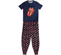 Rock Off officially licensed products The Rolling Stones Classic Tongue Logo Pyjamas L Navy