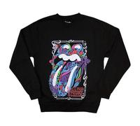 Rock Off officially licensed products The Rolling Stones Colour Swirls Band Logo Sweatshirt XL Black