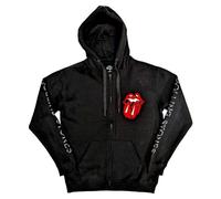 The Rolling Stones Hoodie Hackney Diamonds Shattered Tongue Official Zipped XL Black