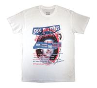Rock Off officially Licensed Products The Sex Pistols God Save The Queen Overlay T Shirt XL White