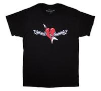 Rock Off officially licensed products Tom Petty and The Heartbreakers Heart Logo T Shirt S Black
