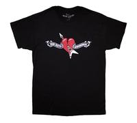 Rock Off officially Licensed Products Tom Petty and The Heartbreakers Heart Logo T Shirt XL Black
