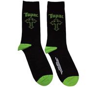 Rock Off officially licensed products Tupac Green Cross Ankle Socks One Size