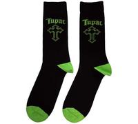 Rock Off officially licensed products Tupac Green Cross Ankle Socks One Size