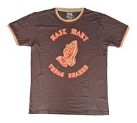 Rock Off officially licensed products Tupac Hail Mary Ringer T Shirt L Brown