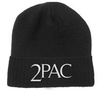 Rock Off officially licensed products Tupac Logo Beanie Hat One Size Black