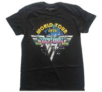 Rock Off officially Licensed Products Van Halen World Tour 78 Full Colour T-Shirt in Black | Size: Large Rock Off officially Licensed Products Black L