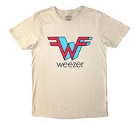 Rock Off officially licensed products Weezer Big W Band Logo T Shirt S Sand