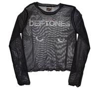Rock Off officially Licensed Products Women's Deftones Sphynx Mesh Crop Top in Black | Size: Medium Rock Off officially Licensed Products Black M