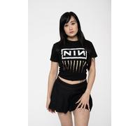 Rock Off officially Licensed Products Women's Downward Spiral Crop Top in Black | Size: Large Rock Off officially Licensed Products Black L