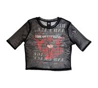 Rock Off officially Licensed Products Women's The Offspring Rise & Fall Mesh Crop Top in Black | Size: Medium Rock Off officially Licensed Products Black M