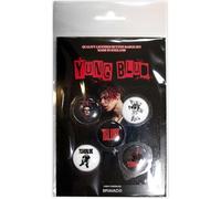 Rock Off officially licensed products Yungblud Logos 5 Pack Button Badge Pack One Size