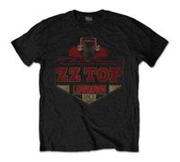 Rock Off officially licensed products ZZ Top Lowdown Band Logo T Shirt L Black