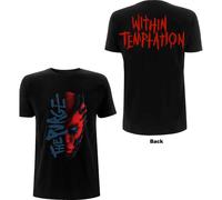 Rock Off Trade T-shirt Within Temptation Purge Outline Red Face Official Womens Skinny Fit S