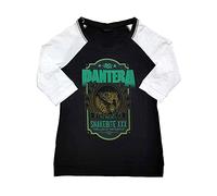 Rock Off Pantera T Shirt Snakebite XXX Label Band Logo Raglan 3/4 Sleeve Womens XXXL Black