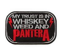 Rock Off Pantera Whiskey And Weed Official Woven Patch