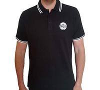 Rock Off The Beatles Drum Logo Unisex Black Polo Shirt (Small)