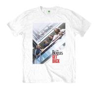 Rock Off The Beatles 'Get Back Poster' (White) T-Shirt (as8, Alpha, s, Regular, Regular)