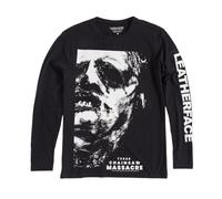 Rock Off The Texas Chainsaw Massacre 'Leather Face' Unisex Long Sleeve Shirt (UK, Alpha, M, Regular, Regular, Black)