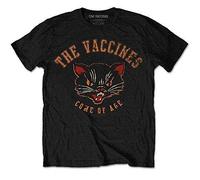 Rock Off The Vaccines 'Cat' (Black) T-Shirt (Medium)