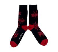Rock Off Trade Slipknot Socks Band Logo and Nonagram Official Mens Black (UK SIZE 7.5-11.5) One Size (S-1)
