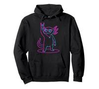 Rock On Axolotl Cool Kawaii Rave Music Vibes Pullover Hoodie