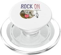 Rock On Cartoon Rock Design for Rockhounds PopSockets PopGrip for MagSafe