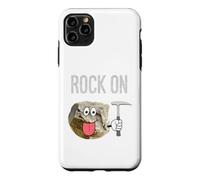 Rock On Cartoon Rock With Geologist Pick Hammer Case for iPhone 11 Pro Max