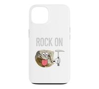 Rock On Cartoon Rock With Geologist Pick Hammer Case for iPhone 13