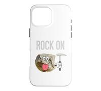 Rock On Cartoon Rock With Geologist Pick Hammer Case for iPhone 16 Pro Max