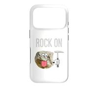 Rock On Cartoon Rock With Geologist Pick Hammer Case for iPhone 17 Pro