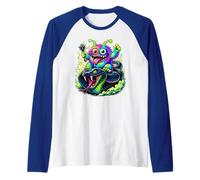 Rock on Happy Cobra - Monster Snake Raglan Baseball Tee