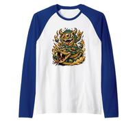 Rock on Happy Venom - Snake Monster Raglan Baseball Tee