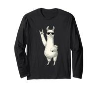Rock On Llama Sunglasses Attitude Long Sleeve T-Shirt