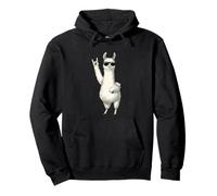 Rock On Llama Sunglasses Attitude Pullover Hoodie