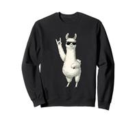 Rock On Llama Sunglasses Attitude Sweatshirt