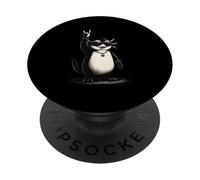 Rock On Pinguin With Sunglasses And Star Pose PopSockets Adhesive PopGrip