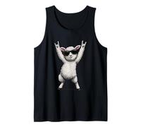 Rock On Sheep Sunglasses Party Fun Tank Top