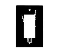 Rock On Skeleton Hand Light Switch Cover Plate/Outlet Covers, Black Gothic Design for Halloween Decor, Thermoplastic Wall Plates, Standard Size Single Rocker