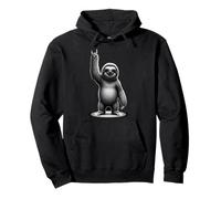 Rock On Sloth Heavy Hand Sign Sunglasses Design Pullover Hoodie