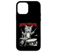 Rock On Vintage Drummer Cat 80s Band Style Case for iPhone 12 mini