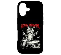 Rock On Vintage Drummer Cat 80s Band Style Case for iPhone 17