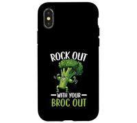 Rock Out With Your Broc Out Broccoli Vegan Vegetarian Case for iPhone X/XS