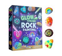 Rock Painting Kit - Early Learning Activity - Glow-in-The-Dark Rock Painting Set | for Kindergarten School Party Art Class Boys Girls Children