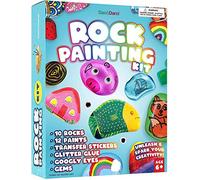 Rock Painting Kit for Kids - Arts and Crafts for Girls & Boys Ages 6-12 - Craft Kits Art Set - Supplies for Painting Rocks - Best Tween Paint Gift, Ideas for Kids Activities Age 4 5 6 7 8 9 10