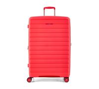 Rock Palma Large 102/117L Hard Shell Suitcase - Coral | Minimalist Design - Lightweight - Expandable - Telescopic Handle - 360° Spinner Wheels - TSA Lock - 78x50.5x31cm - 4.6kg