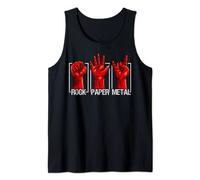 Rock Paper Heavy Metal Funny Rock Music Fan Band Musician Tank Top